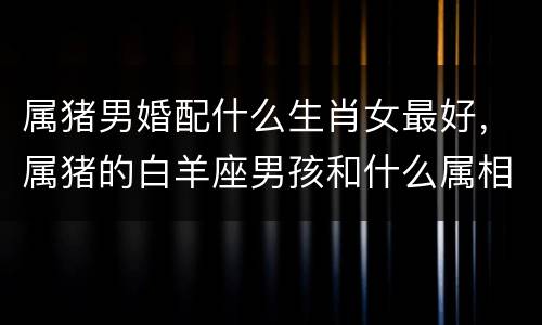 属猪男婚配什么生肖女最好，属猪的白羊座男孩和什么属相女孩最配