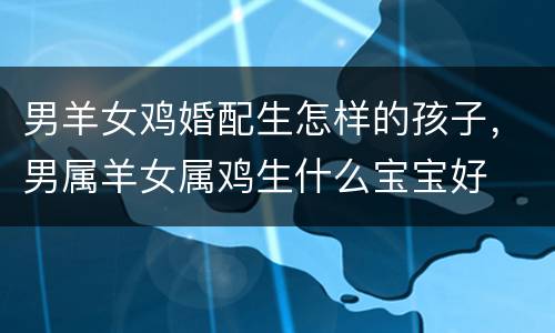 男羊女鸡婚配生怎样的孩子，男属羊女属鸡生什么宝宝好