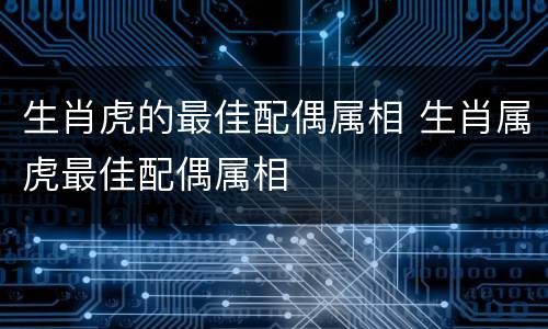 生肖虎的最佳配偶属相 生肖属虎最佳配偶属相