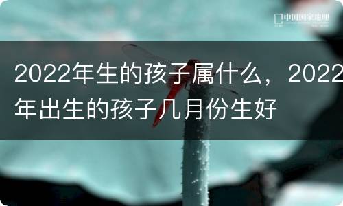 2022年生的孩子属什么，2022年出生的孩子几月份生好