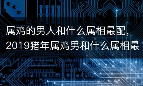 属鸡的男人和什么属相最配，2019猪年属鸡男和什么属相最配