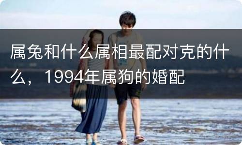 属兔和什么属相最配对克的什么，1994年属狗的婚配