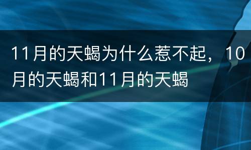 11月的天蝎为什么惹不起，10月的天蝎和11月的天蝎