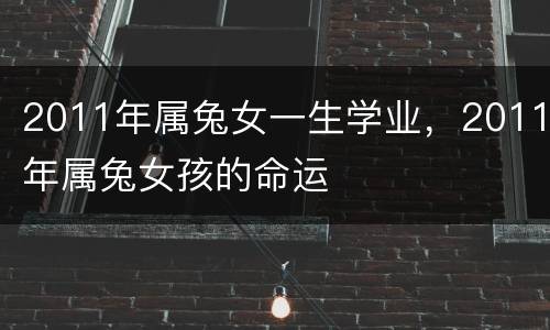 2011年属兔女一生学业，2011年属兔女孩的命运