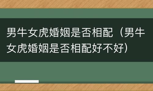 男牛女虎婚姻是否相配（男牛女虎婚姻是否相配好不好）