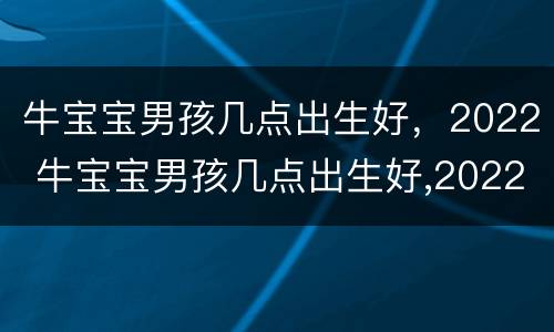 牛宝宝男孩几点出生好，2022 牛宝宝男孩几点出生好,2022年运势