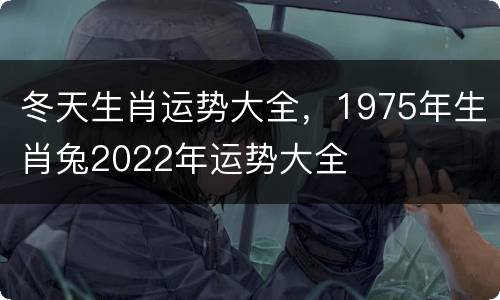 冬天生肖运势大全，1975年生肖兔2022年运势大全