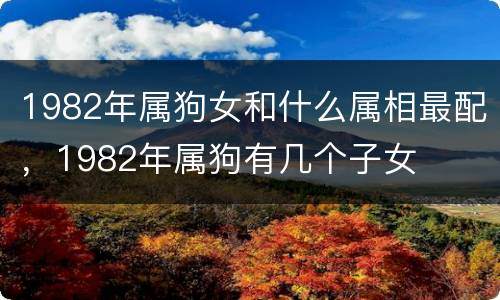 1982年属狗女和什么属相最配，1982年属狗有几个子女