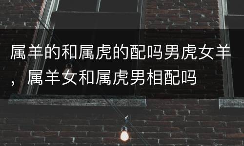 属羊的和属虎的配吗男虎女羊，属羊女和属虎男相配吗