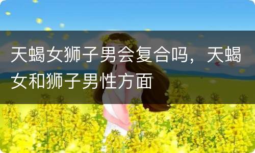天蝎女狮子男会复合吗，天蝎女和狮子男性方面