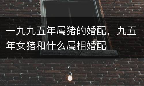 一九九五年属猪的婚配，九五年女猪和什么属相婚配