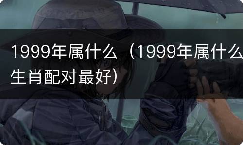 1999年属什么（1999年属什么生肖配对最好）