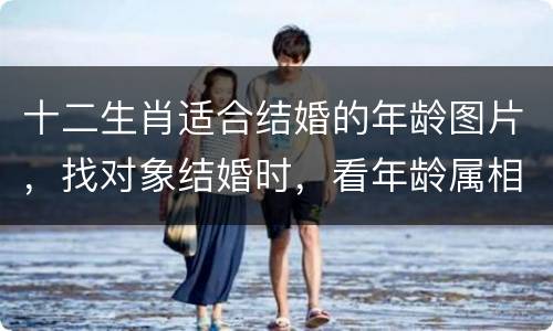 十二生肖适合结婚的年龄图片，找对象结婚时，看年龄属相真的很重要吗？