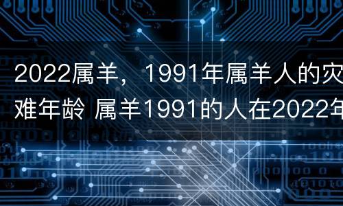 2022属羊，1991年属羊人的灾难年龄 属羊1991的人在2022年怎么样