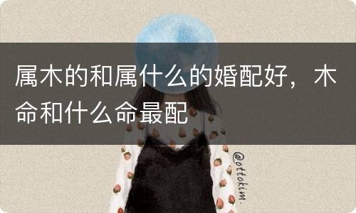 属木的和属什么的婚配好，木命和什么命最配