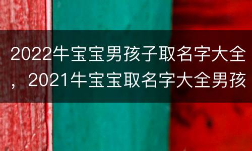 2022牛宝宝男孩子取名字大全，2021牛宝宝取名字大全男孩