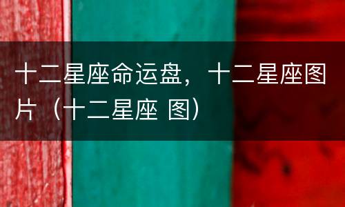 十二星座命运盘，十二星座图片（十二星座 图）