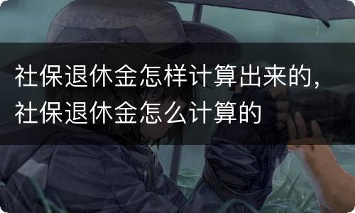 社保退休金怎样计算出来的，社保退休金怎么计算的