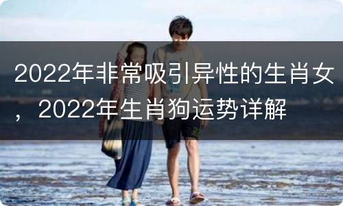 2022年非常吸引异性的生肖女，2022年生肖狗运势详解