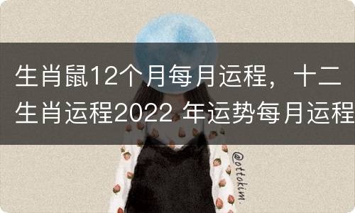 生肖鼠12个月每月运程，十二生肖运程2022 年运势每月运程