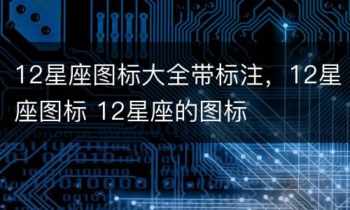 12星座图标大全带标注，12星座图标 12星座的图标