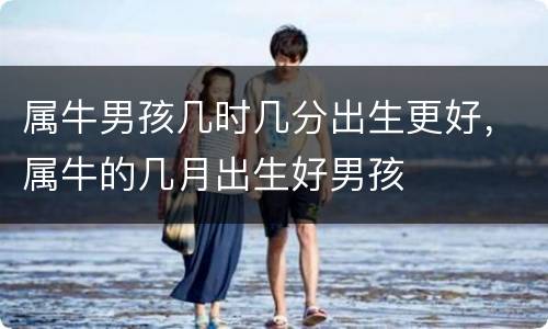 属牛男孩几时几分出生更好，属牛的几月出生好男孩