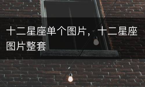 十二星座单个图片，十二星座图片整套
