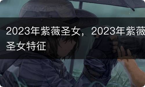 2023年紫薇圣女，2023年紫薇圣女特征