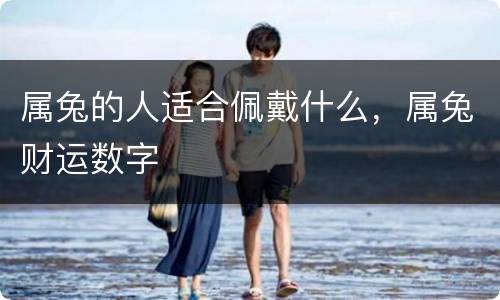 属兔的人适合佩戴什么，属兔财运数字