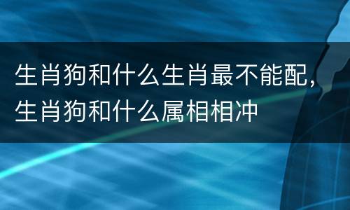 生肖狗和什么生肖最不能配，生肖狗和什么属相相冲