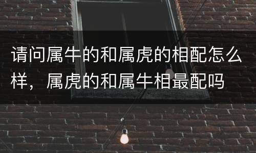 请问属牛的和属虎的相配怎么样，属虎的和属牛相最配吗