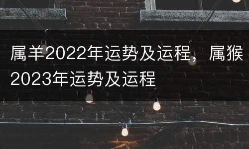属羊2022年运势及运程，属猴2023年运势及运程
