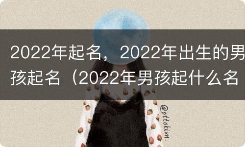 2022年起名，2022年出生的男孩起名（2022年男孩起什么名字好）