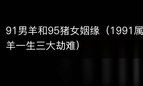 91男羊和95猪女姻缘（1991属羊一生三大劫难）
