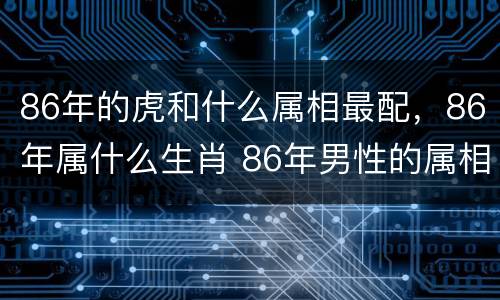 86年的虎和什么属相最配，86年属什么生肖 86年男性的属相