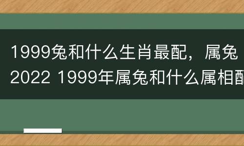 1999兔和什么生肖最配，属兔2022 1999年属兔和什么属相配