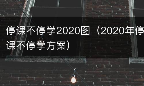 停课不停学2020图（2020年停课不停学方案）