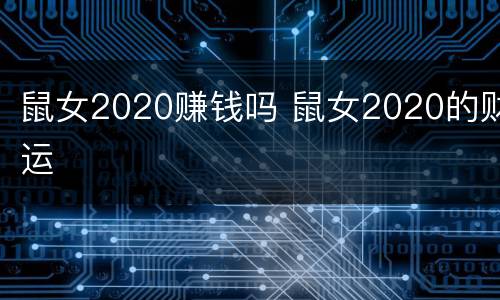 鼠女2020赚钱吗 鼠女2020的财运