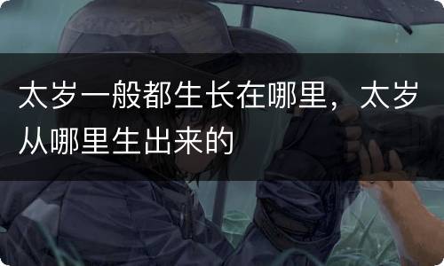 太岁一般都生长在哪里，太岁从哪里生出来的