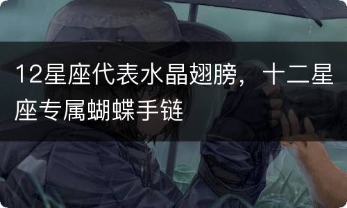 12星座代表水晶翅膀，十二星座专属蝴蝶手链