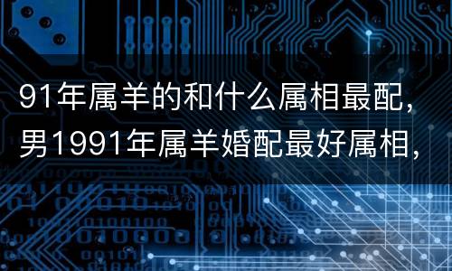 91年属羊的和什么属相最配，男1991年属羊婚配最好属相，9