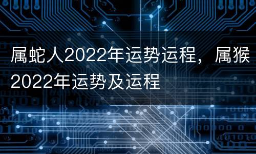 属蛇人2022年运势运程，属猴2022年运势及运程