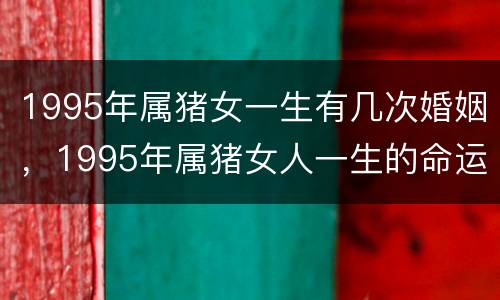 1995年属猪女一生有几次婚姻，1995年属猪女人一生的命运婚姻