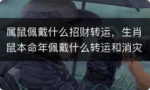 属鼠佩戴什么招财转运，生肖鼠本命年佩戴什么转运和消灾