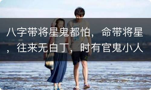 八字带将星鬼都怕，命带将星，往来无白丁，时有官鬼小人，捣乱纷纷.什么意