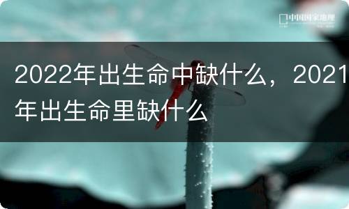 2022年出生命中缺什么，2021年出生命里缺什么