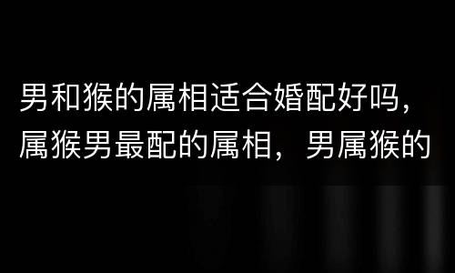 男和猴的属相适合婚配好吗，属猴男最配的属相，男属猴的属相婚配表，属猴男