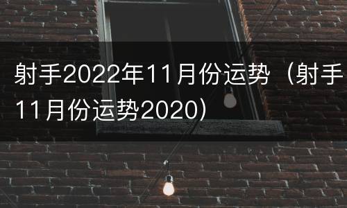 射手2022年11月份运势（射手11月份运势2020）