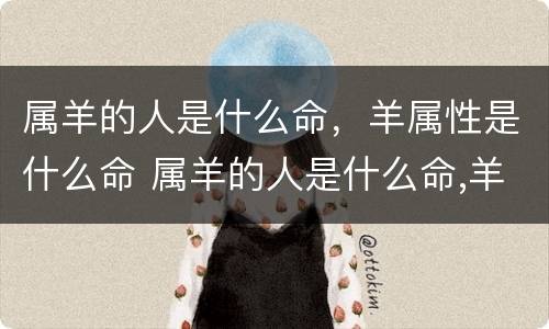属羊的人是什么命，羊属性是什么命 属羊的人是什么命,羊属性是什么命呢