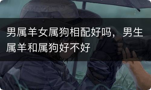 男属羊女属狗相配好吗，男生属羊和属狗好不好